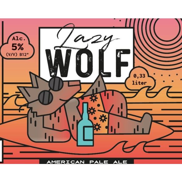 Lazy Wolf sör 12x0,33 Karton (alc. 5,0%)
