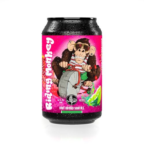 Riding Monkey with pomegranate, red currant and lime sour ale sör can 24x0,33 Karton (alc. 5,3%)