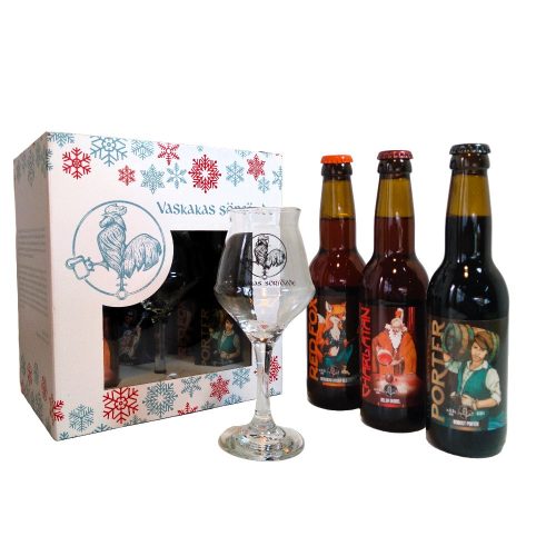 Die Lieblingsbierauswahl des Weihnachtsmanns 5 x 0,33l + Glas